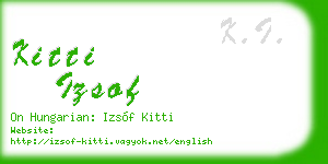 kitti izsof business card